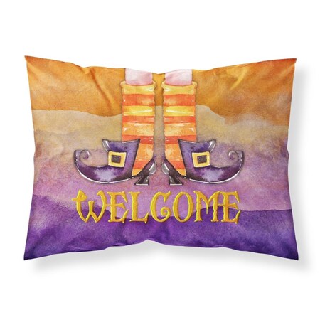 Carolines Treasures Halloween Welcome Witches Feet Fabric Standard Pillowcase BB7459PILLOWCASE